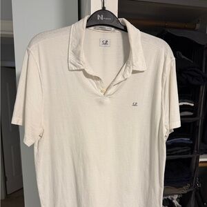 C.P. Company Men's White Polo Shirt